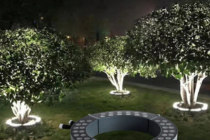 Ключ до чарівного саду: Грунтові LED-світильники RGBW для підсвідки дерев