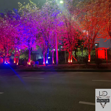 Світлодіодний світильник для освітлення дерев і колон 60W, RGB/RGBW, IP65