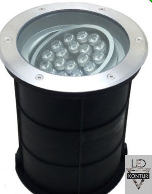 Грунтовий LED світильник 15W  із змінним кутом освітлення