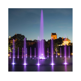 RGB DMX512 уличные погружные водопадные парковые лампы мини светодиодное кольцо пончик аквапарк водоструйный фонтан свет